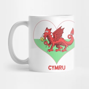 Welsh Dragon With Heart Mug